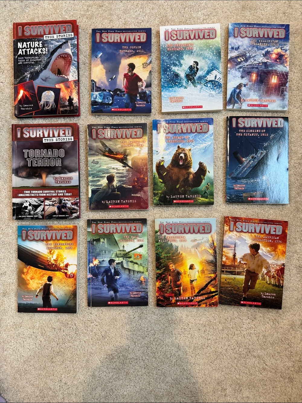Scholastic I Survived Series - (12-Pack- 2 Hardcover books & 10 Paperback)